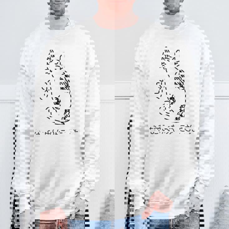 なごみのなーごさん 黒版 スウェットシャツ 高齢者への贈り物