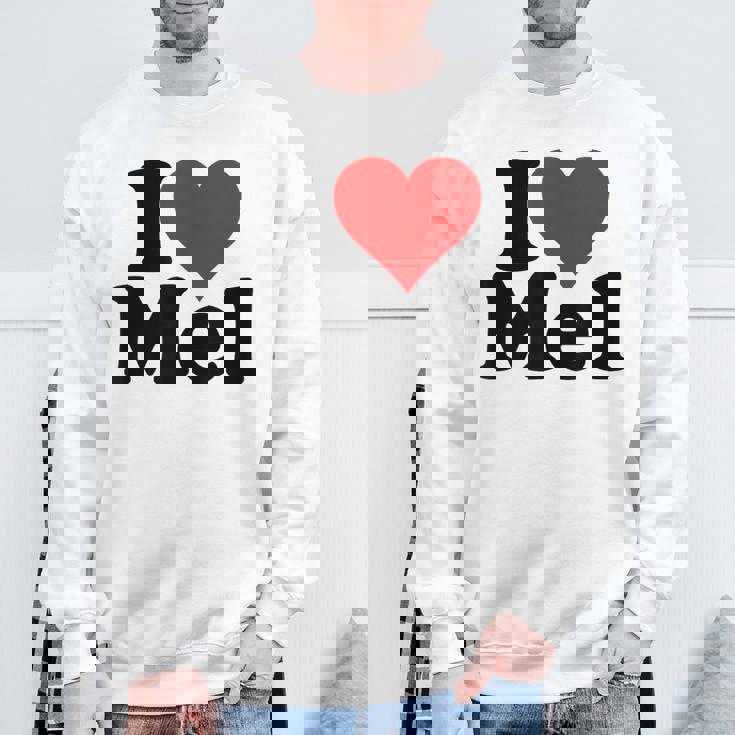 アイ・ラブ・ハート・メル・メルビン・メラニー・メリンダ・メリッサ・メロディ スウェットシャツ 高齢者への贈り物