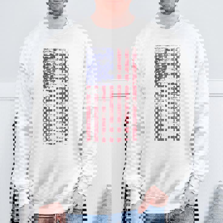 アメリカ国旗 メンズ レディース キッズ アメリカ国旗 愛国的なグランジ スウェットシャツ 高齢者への贈り物