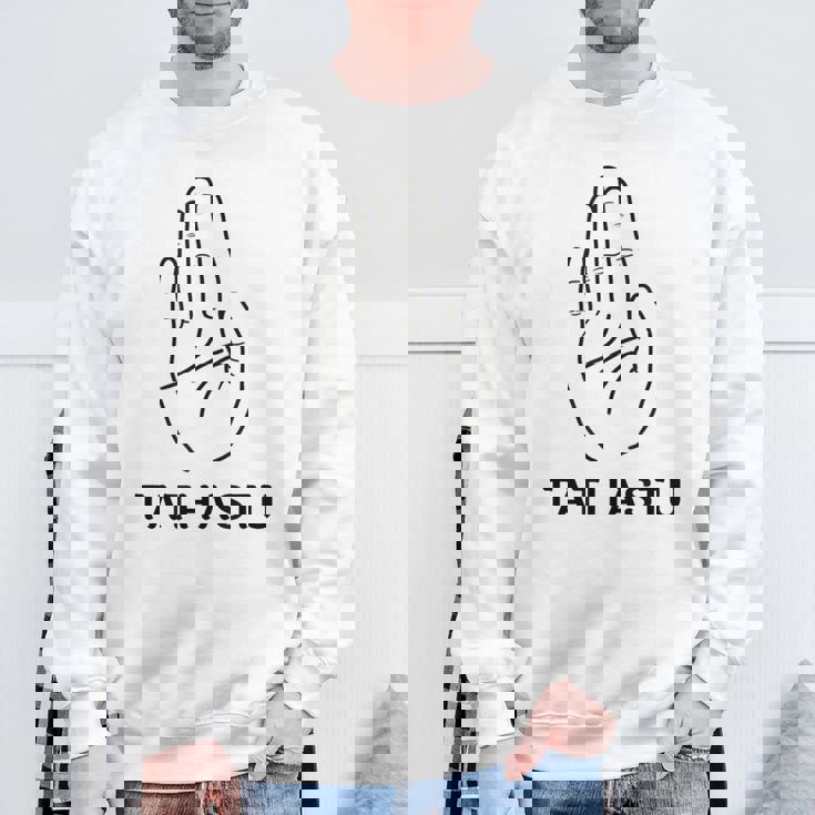 インドのサンスクリット語タタストゥデザイン スウェットシャツ 高齢者への贈り物