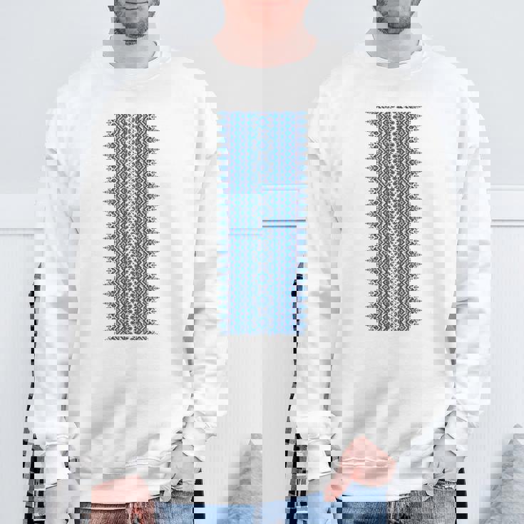 ウクライナ刺繍yshyvanka プリント 民族風オーナメント スウェットシャツ 高齢者への贈り物