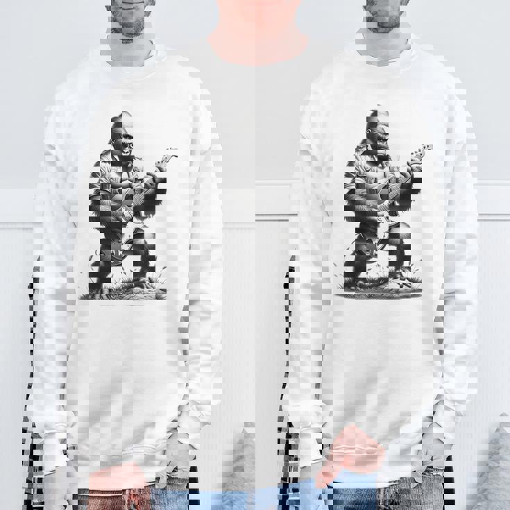 エレキギター ゴリラロックプレーヤー おもしろギフト グラフィック スウェットシャツ 高齢者への贈り物