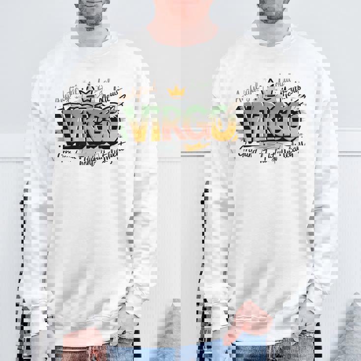 カラフルな乙女座の星座デザイン スウェットシャツ 高齢者への贈り物