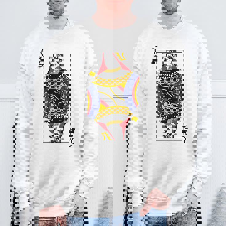 クイーンクラブ ポーカーカード トランプ ブラックジャックカード 長袖tシャツ スウェットシャツ 高齢者への贈り物