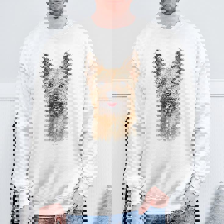 ケアンテリア 犬 グラフィック ペット アートワーク ケアンテリア スウェットシャツ 高齢者への贈り物