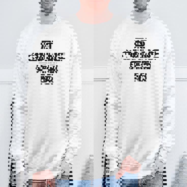 コンプライアンスオフィサーファニー-史上最高のコンプライアンスオフィサー。 スウェットシャツ 高齢者への贈り物