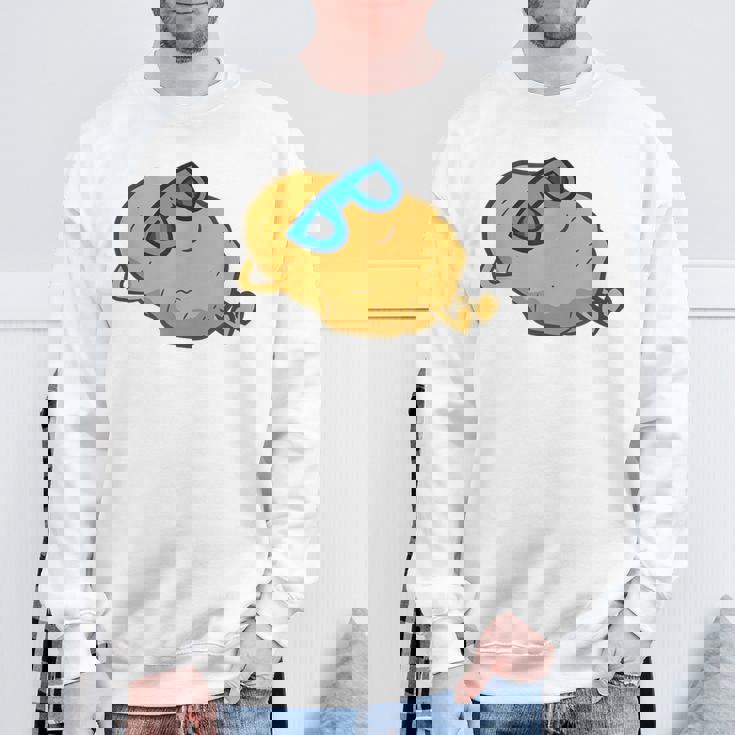 サングラスでかわいいポテチ リラックスポテチ スウェットシャツ 高齢者への贈り物