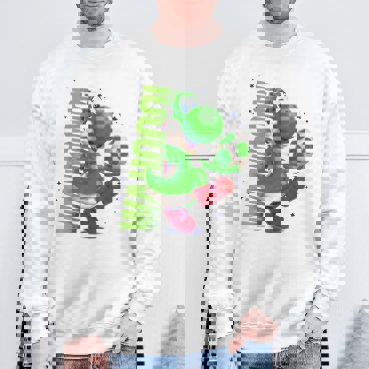 ザ・スーパーマリオギャラクシー・ムービー Action Yoshi スウェットシャツ 高齢者への贈り物