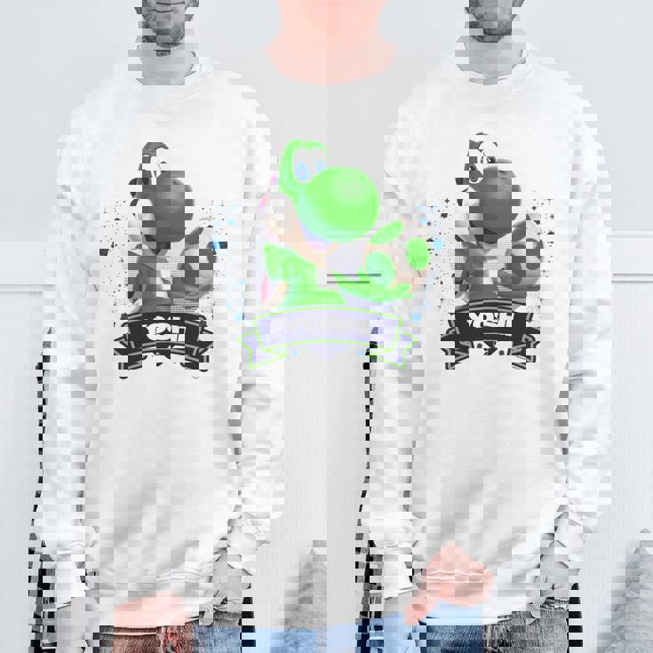 ザ・スーパーマリオギャラクシー・ムービー Yoshi Champion 長袖tシャツ スウェットシャツ 高齢者への贈り物