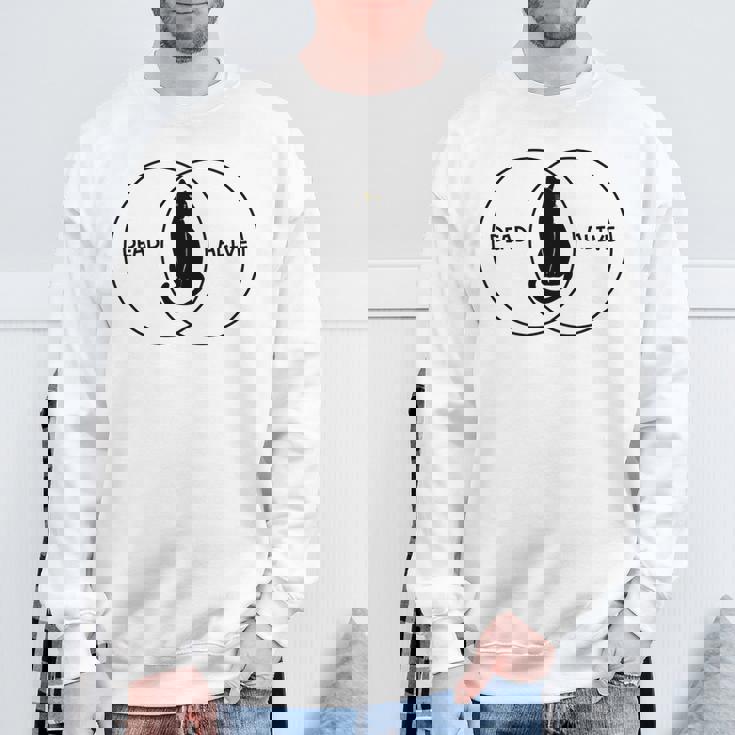 シュレディンガーの猫ベン図 長袖tシャツ スウェットシャツ 高齢者への贈り物