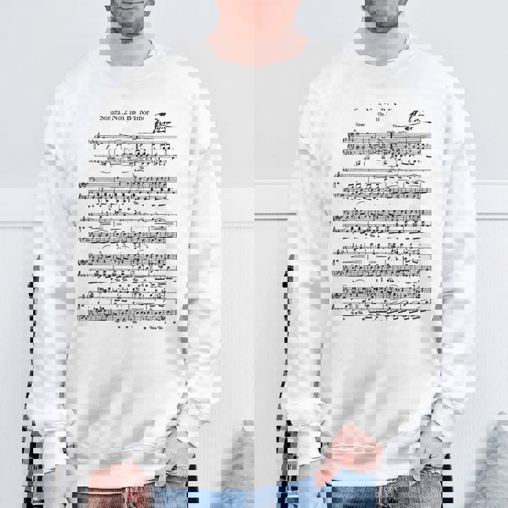 ショパン ピアノ ピアニスト 楽譜 B-Flat-Minor Musicians スウェットシャツ 高齢者への贈り物