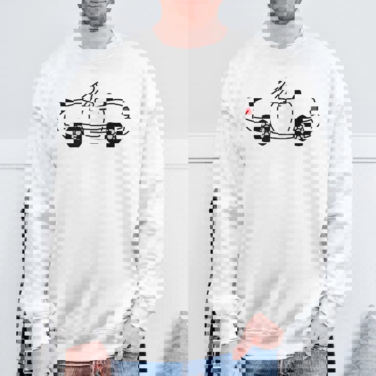 ジャパニーズホワイト スポーツカー Jdm オートクロス レーシングロードスター スウェットシャツ 高齢者への贈り物