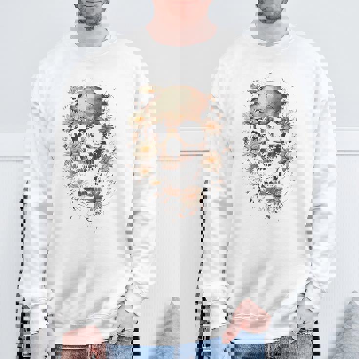 スカルバックプリント。 スウェットシャツ 高齢者への贈り物