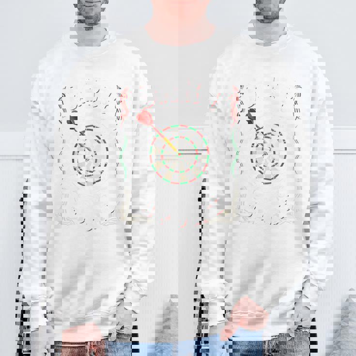 バックプリント ダーツ スポーツ ダーツボード アローダーツクラブ協会 スウェットシャツ 高齢者への贈り物