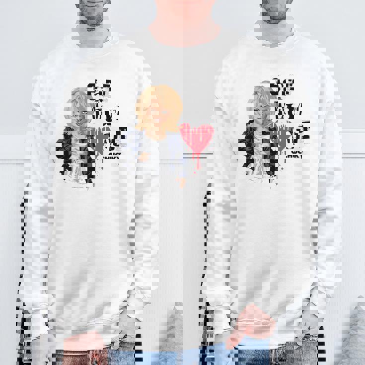 チャッキー・ティファニー・イート・ユア・ハート・アウト・バレンタイン 長袖tシャツ スウェットシャツ 高齢者への贈り物