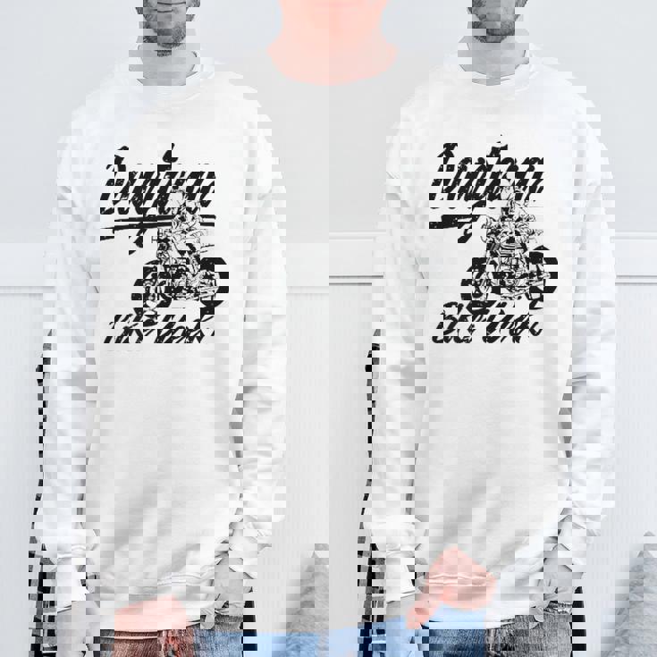 デイトナdaytona ビーチバイクウィーク レトロアンティーク調オートバイデザイン スウェットシャツ 高齢者への贈り物