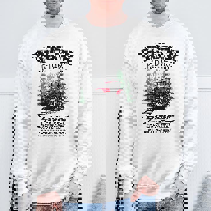 トラクター トラクター トラクター 農家 農業 スウェットシャツ 高齢者への贈り物