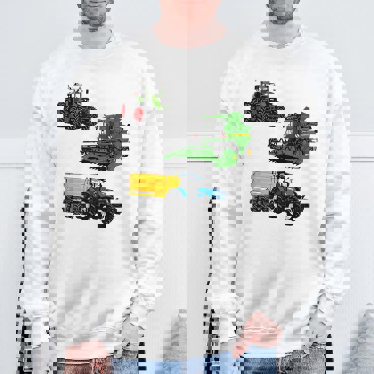 トラクター トラクター コンバインハーベスター 農家 農業 スウェットシャツ 高齢者への贈り物