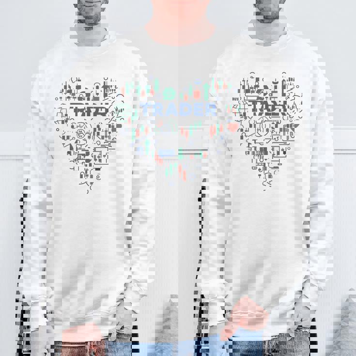 トレーダーハート I Love Cryptocurrencyトレーディング 暗号トレーダー スウェットシャツ 高齢者への贈り物