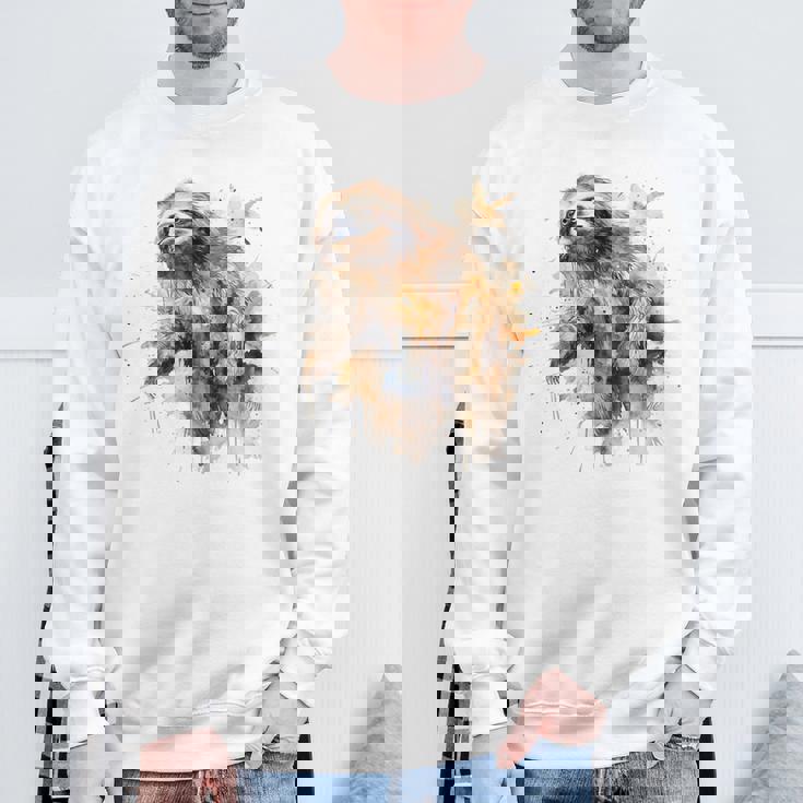 ナマケモノのアートワーク 動物ナマケモノ スウェットシャツ 高齢者への贈り物