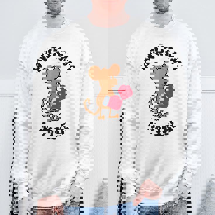 ノックアウトマウス 面白い科学、微生物学、面白い遺伝学 スウェットシャツ 高齢者への贈り物