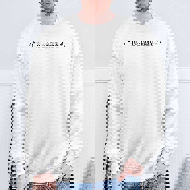 ノーコメントプログラマーtシャツ スウェットシャツ 高齢者への贈り物