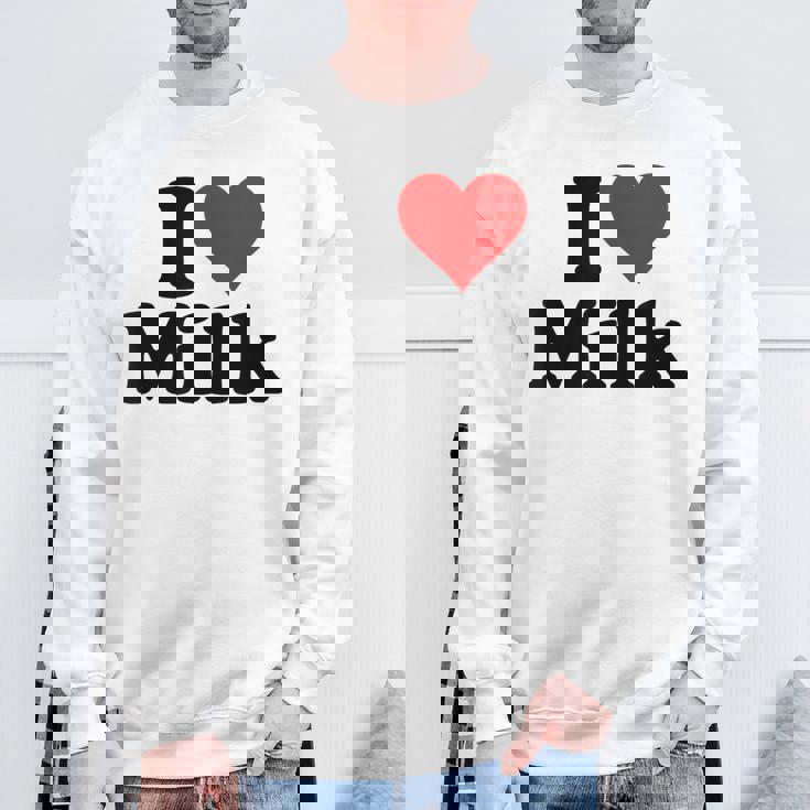 ハートミルクが大好き スウェットシャツ 高齢者への贈り物