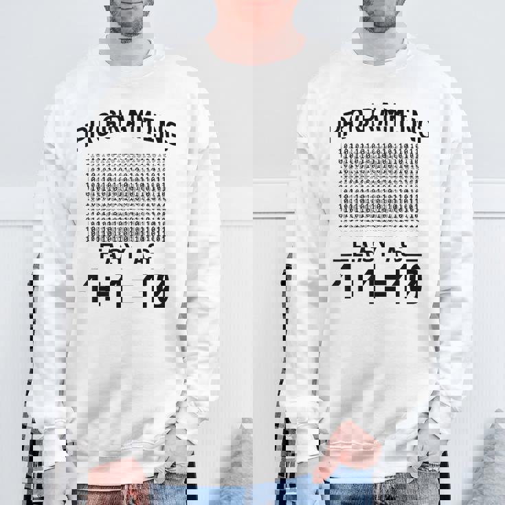 バイナリコーディングプログラミング 1110 バイナリコード スウェットシャツ 高齢者への贈り物