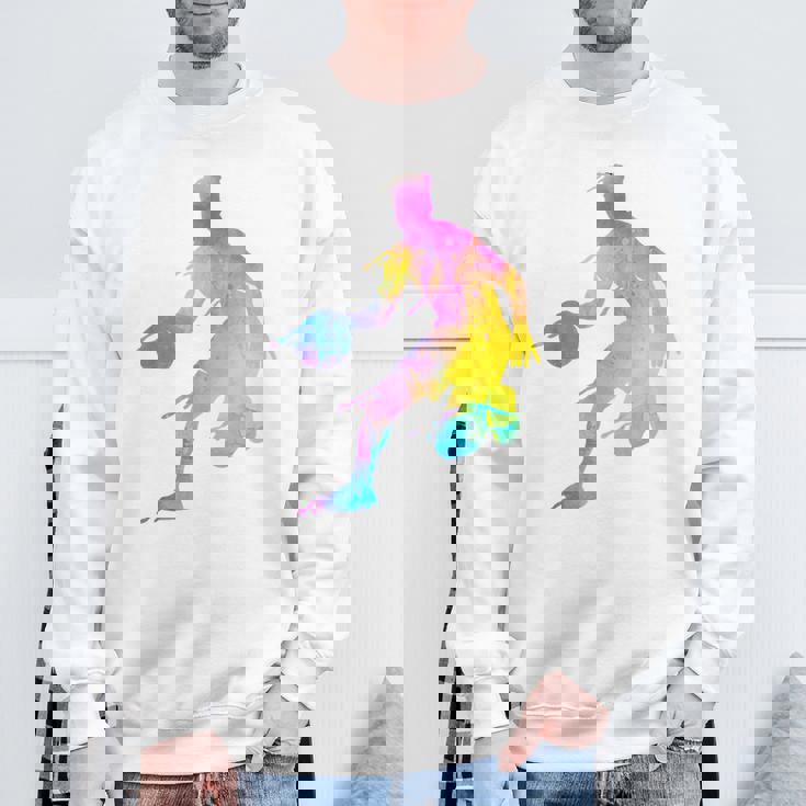 バスケットボール カラフル スプラッター ティーン ガールズ バスケットボール コーチ スウェットシャツ 高齢者への贈り物