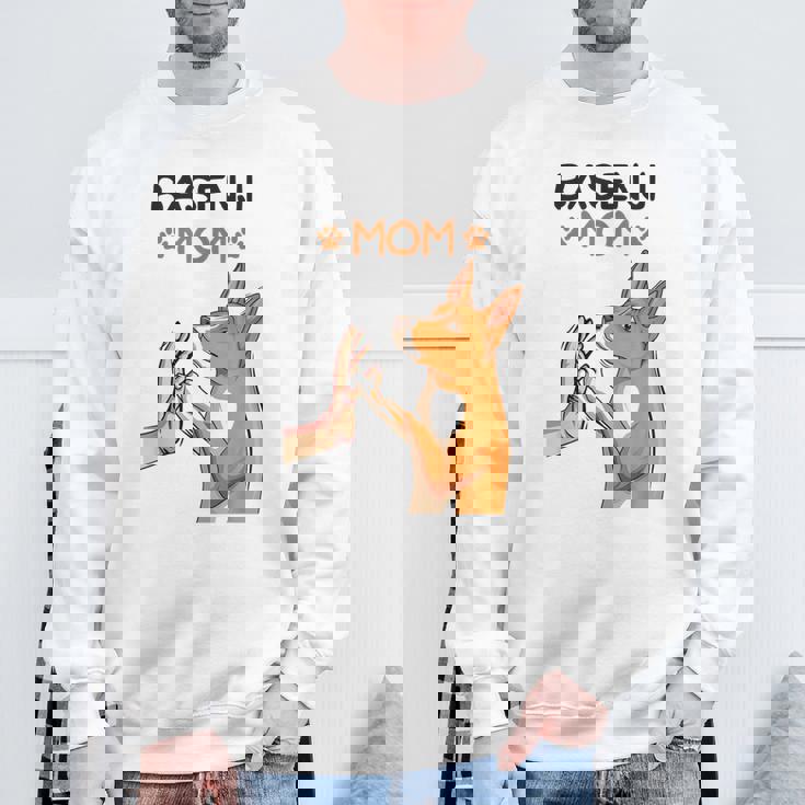 バセンジーママ犬愛好家 スウェットシャツ 高齢者への贈り物