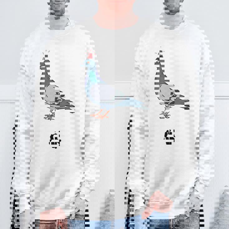 パト 鳩 ギャグ ジョーク 動物好き ダジャレ パトカー 警察 駄洒落 お笑い おもしろ ネタ スウェットシャツ 高齢者への贈り物