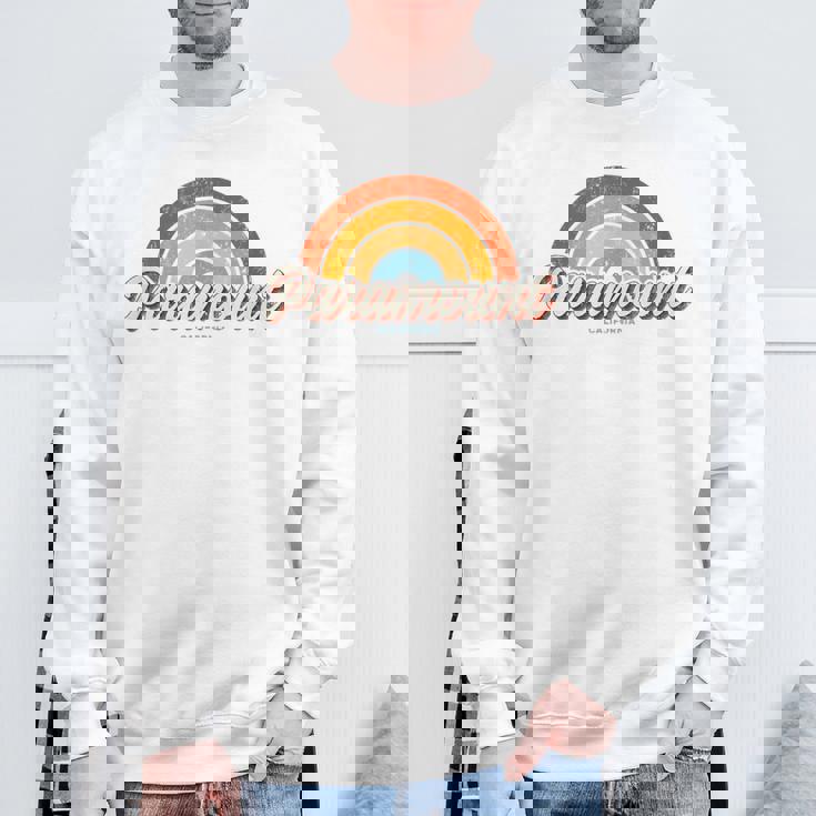 パラマウント カリフォルニア Ca ヴィンテージ レインボー レトロ 70年代 スウェットシャツ 高齢者への贈り物