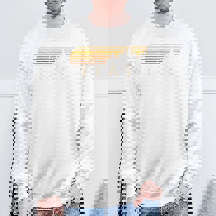 フィアット、Ks ヴィンテージ エバーグリーン サンセット 80年代 レトロ スウェットシャツ 高齢者への贈り物