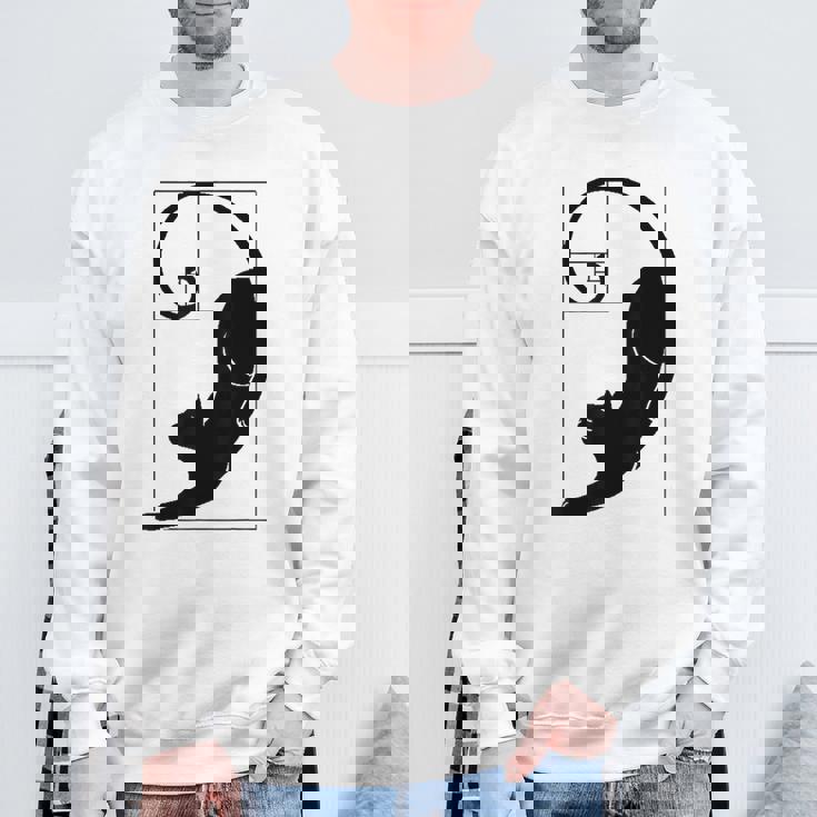 フィボナッチキャット 黄金比プリント スウェットシャツ 高齢者への贈り物