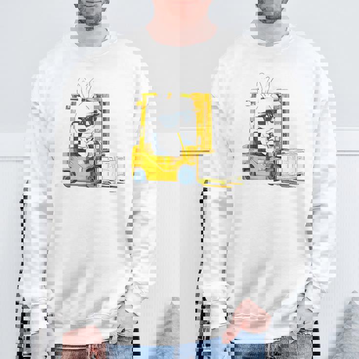 フォークリフト オペレーター フォークリフト ドライバー 物流 うさぎ イースター スウェットシャツ 高齢者への贈り物