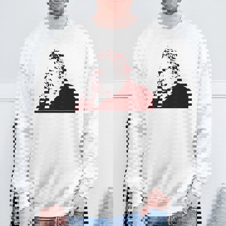 フリードリヒ・ニーチェステンシル スウェットシャツ 高齢者への贈り物