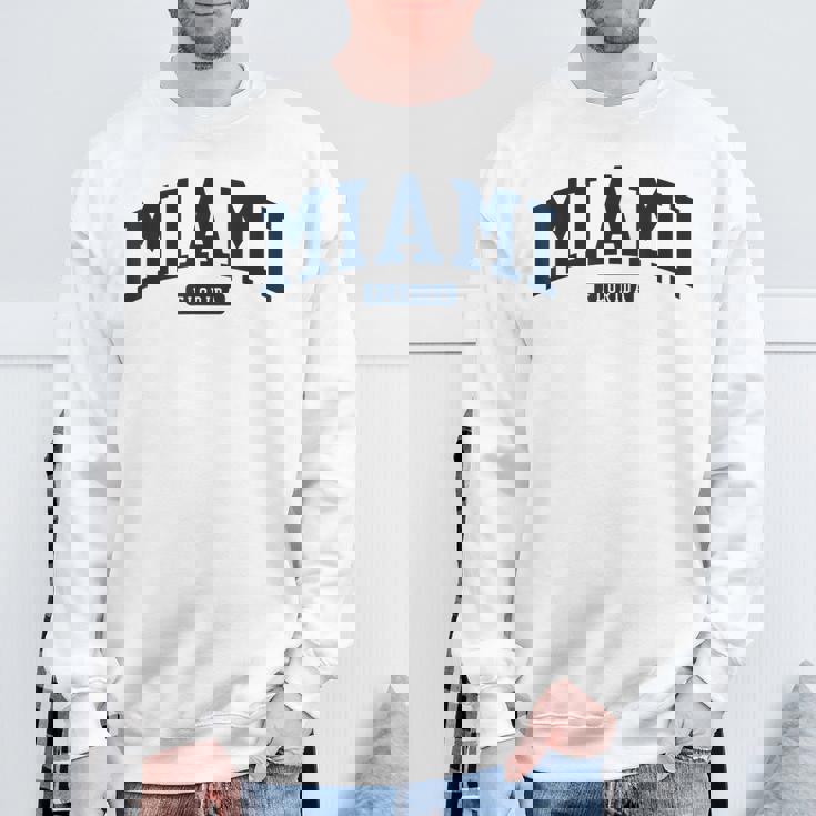 フロリダ州マイアミ Fl カレッジ大学スタイル ネイビー スウェットシャツ 高齢者への贈り物