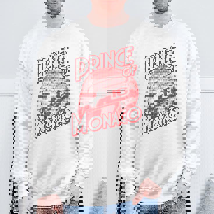 プリンス・オブ・モナコ 16 ミニマリスト レーシングの背景 スウェットシャツ 高齢者への贈り物