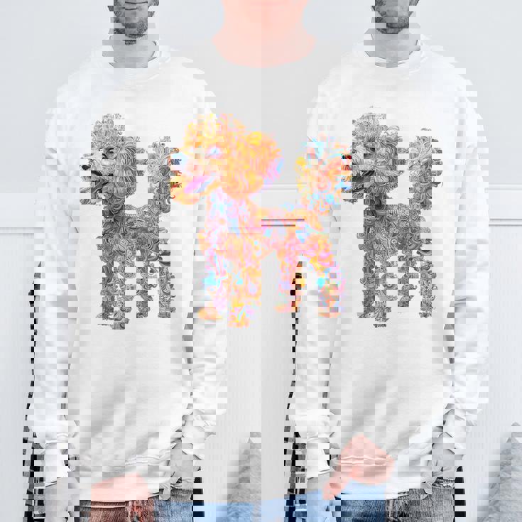 プードル 犬 モチーフ ペット イラスト プードル スウェットシャツ 高齢者への贈り物