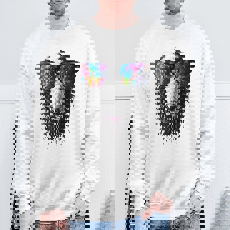 ボルゾイ 犬 モチーフ ペット イラスト サングラス ボルゾイ スウェットシャツ 高齢者への贈り物