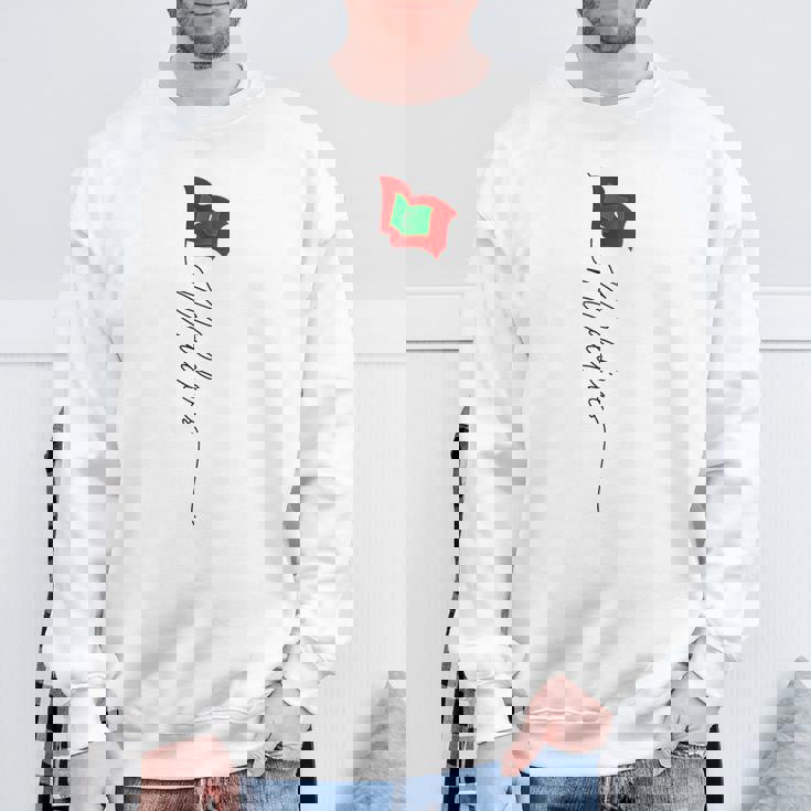 モルディブ、モルディブの国旗 男性 モルディブの国旗 愛国的 スウェットシャツ 高齢者への贈り物