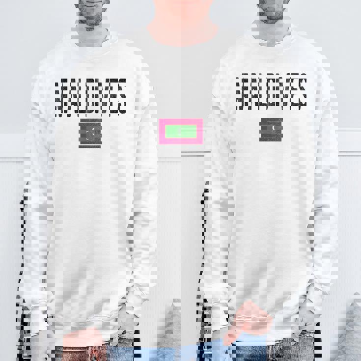 モルディブ国旗-お土産モルディブ。 スウェットシャツ 高齢者への贈り物