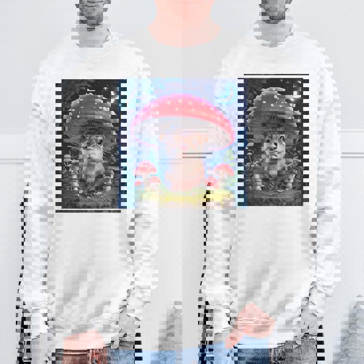 ラッコ コタコアキノコ グランジ 美的ラッコ スウェットシャツ 高齢者への贈り物