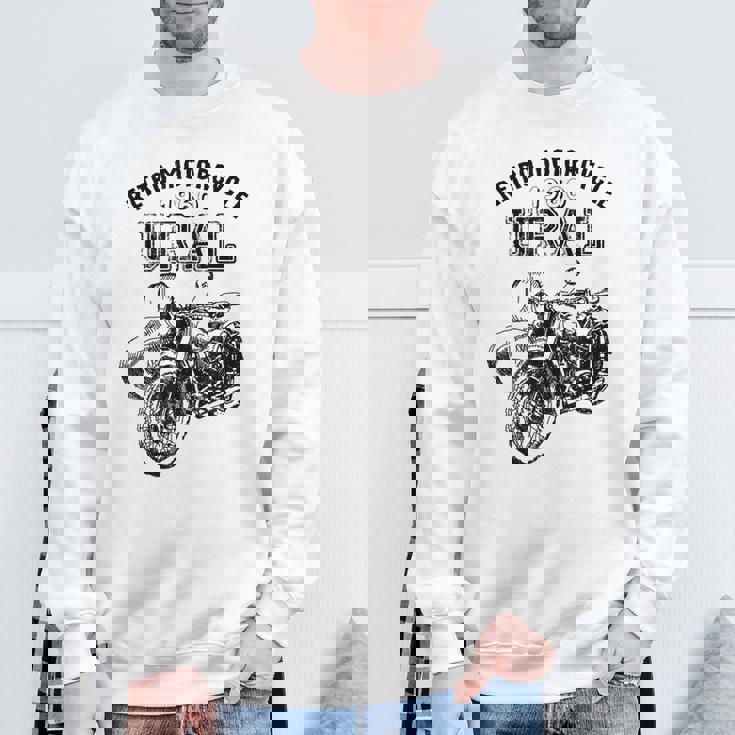 レトロモーターサイクルウラルtシャツ-ヴィンテージサイドカーモーターバイク スウェットシャツ 高齢者への贈り物