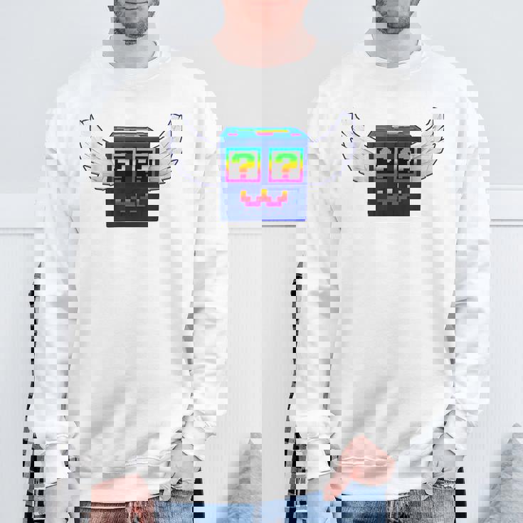 ロックスゲーム内でブレインロットゴッドラッキーブロック4頭脳を盗む スウェットシャツ 高齢者への贈り物