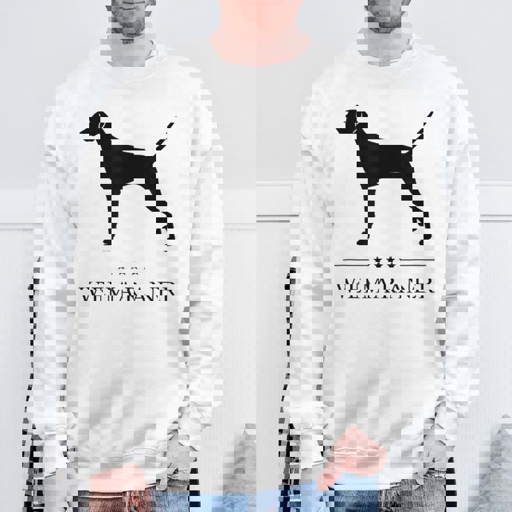 ワイマラナー ブラック シルエット スウェットシャツ 高齢者への贈り物