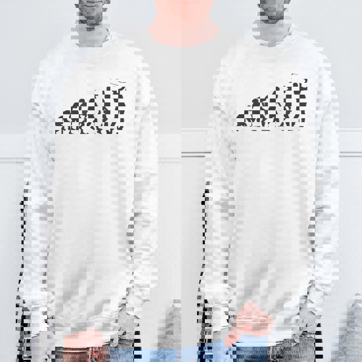 人類の進化 ネタ ゴルファー ゴルフ ゴルフ好き ゴルフファン おもしろ ゴルフ部 スウェットシャツ 高齢者への贈り物