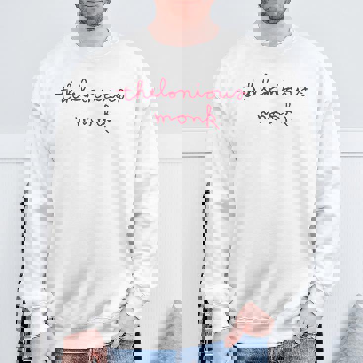 公式セロニアス・モンク・ジャズ・アイコングッズ カレッジ罫線入り スウェットシャツ 高齢者への贈り物