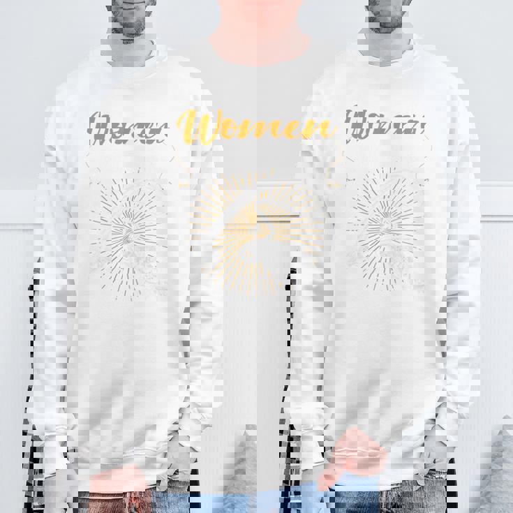 バックプリント 女は私を欲しがる 魚は私を恐れる 長袖tシャツ スウェットシャツ 高齢者への贈り物