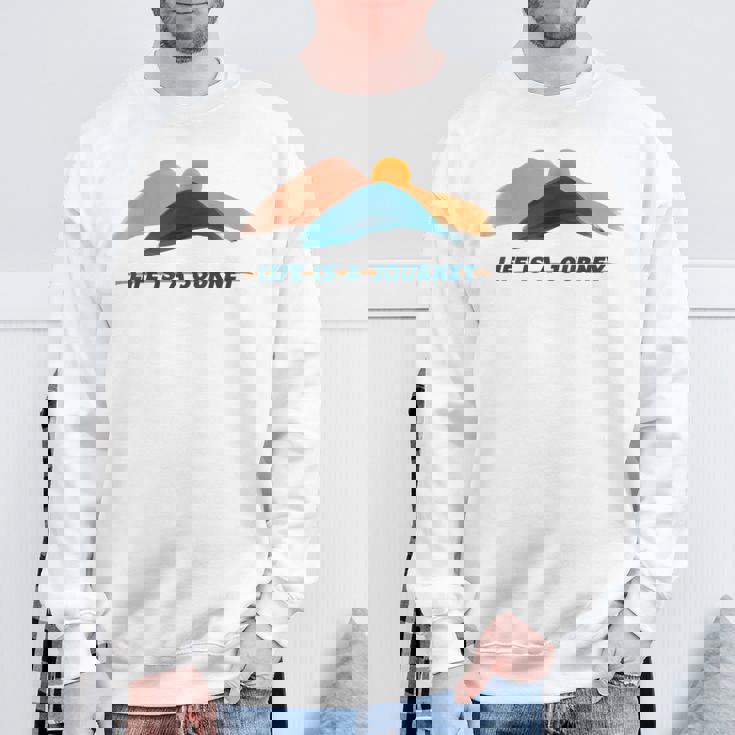 宗教神学 Life Is A Journey 宗教への旅 スウェットシャツ 高齢者への贈り物